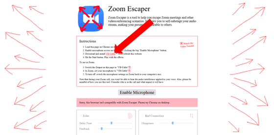 How to use Zoom Escaper