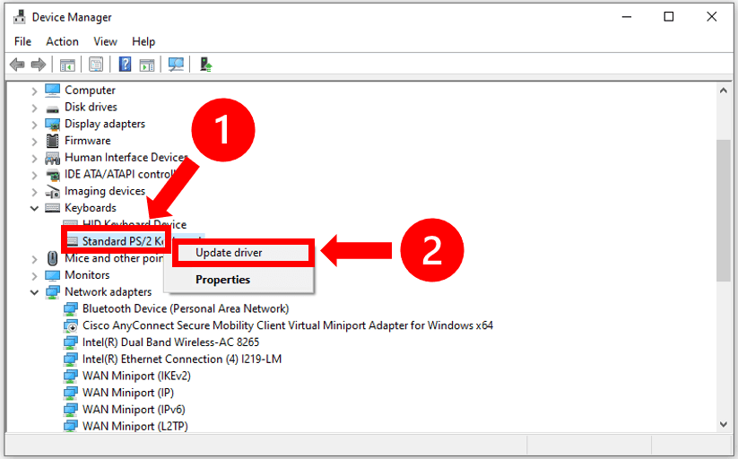 Update keyboard driver