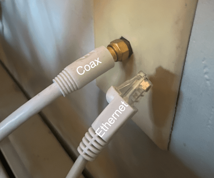 Coax and Ethernet cable