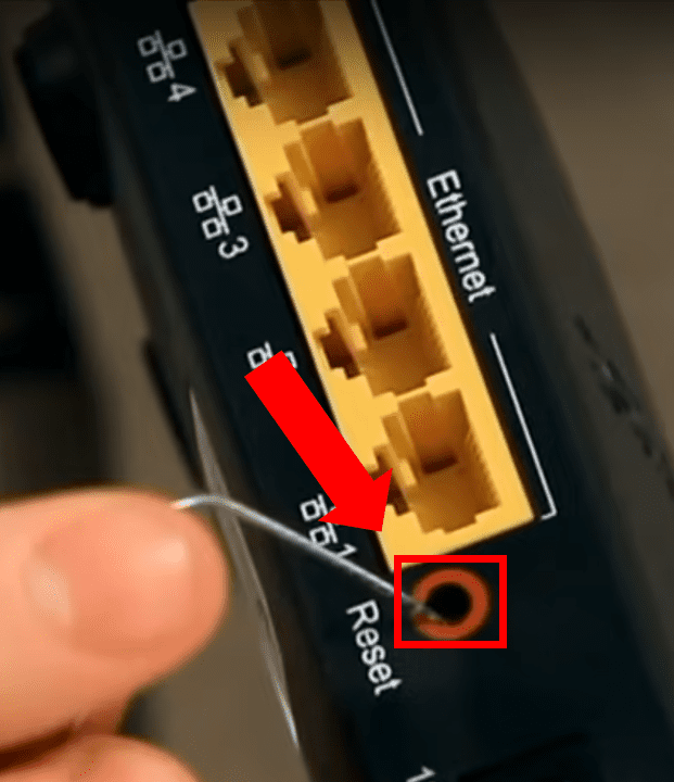 Router reset pinhole button