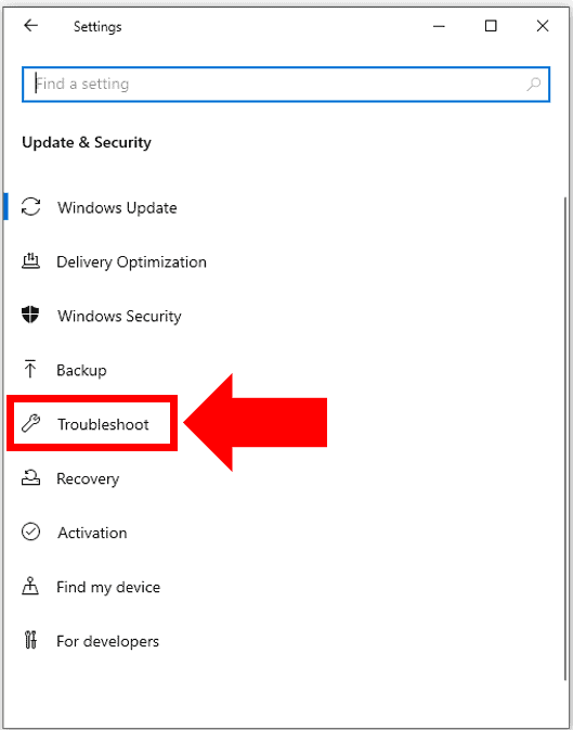 Windows Troubleshoot