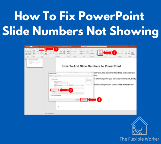 PowerPoint slide numbers not showing