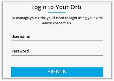 Obri login page