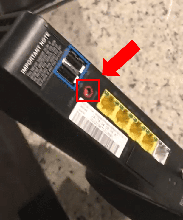 Router pinhole reset button