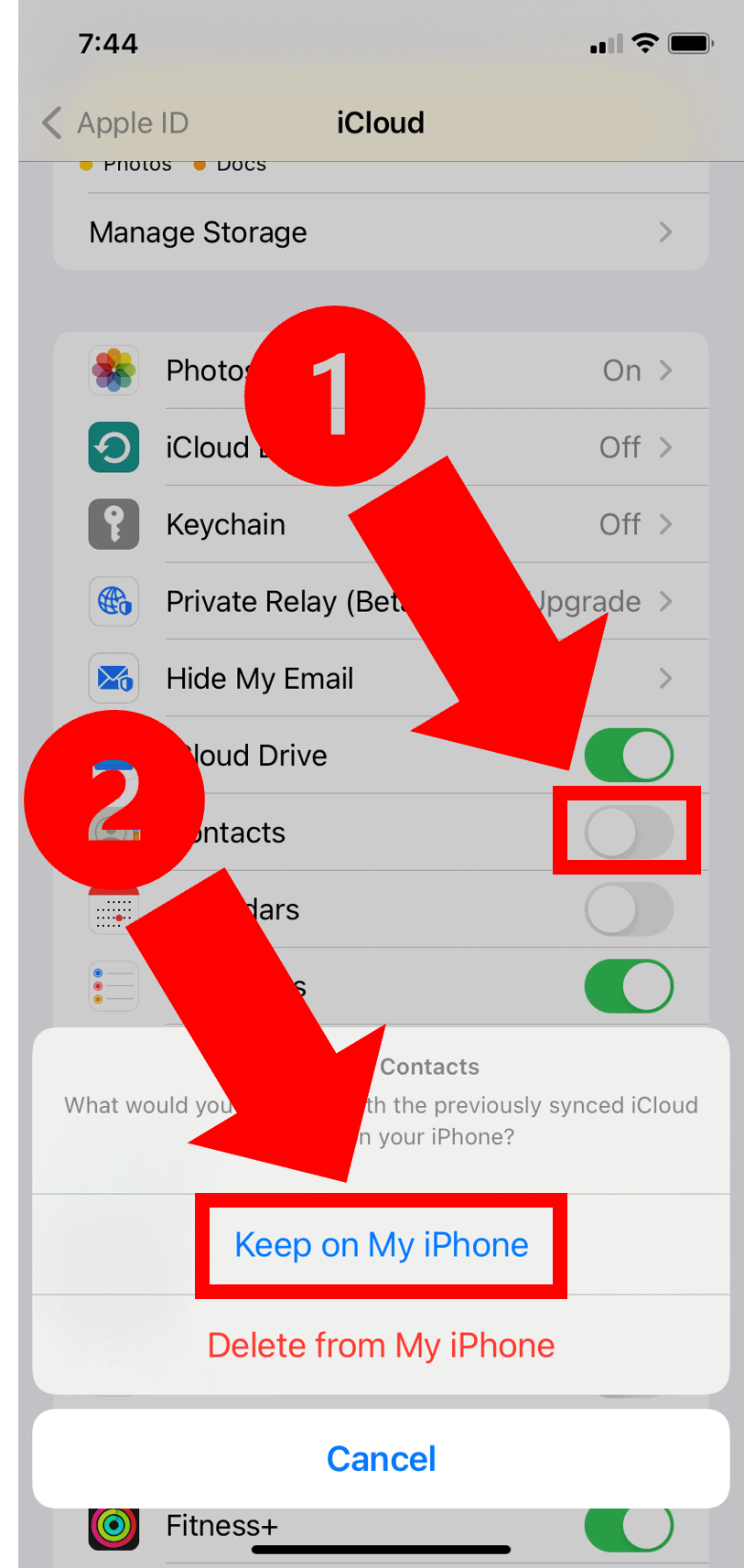 Iphone not saving contacts