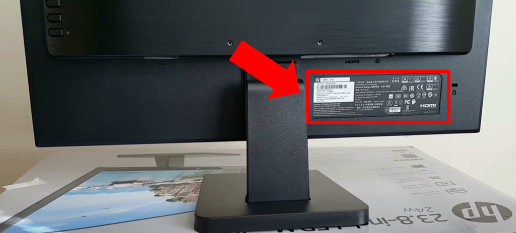 HP monitor model number