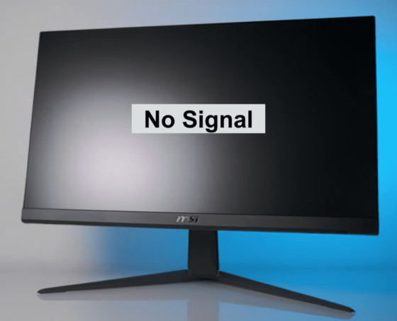 MSI monitor no signal