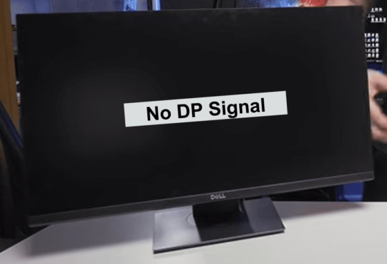 No DP signal from your Device dell monitor