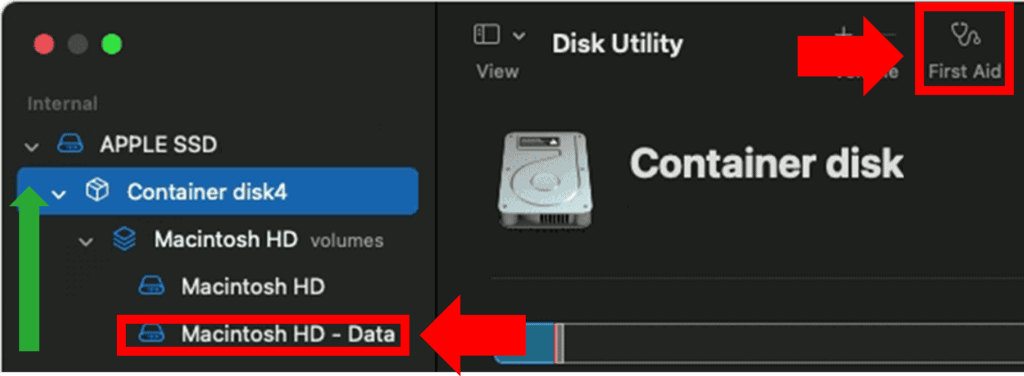 Run Disk Utility on Mac