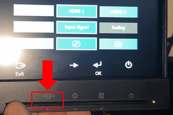 Change input on Lenovo Monitor