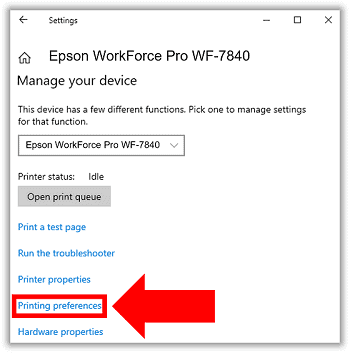 Windows Printing Preferences