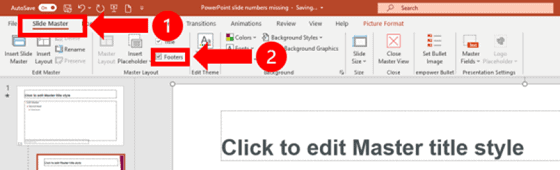 Slide master view in PowerPoint