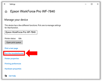 Run Windows printer troubleshooter