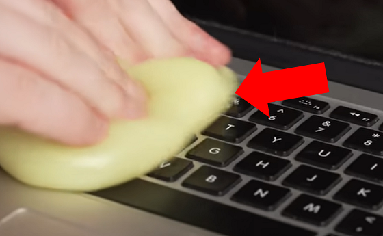 Keyboard cleaning slime