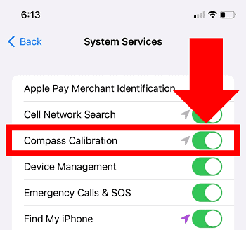 Enable iPhone Compass Calibration