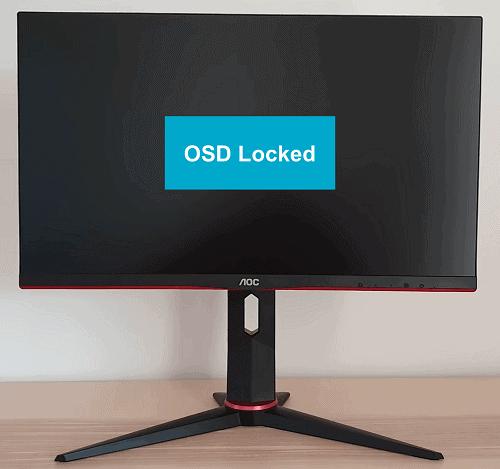 AOC monitor OSD locked