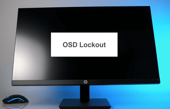 HP monitor OSD lockout