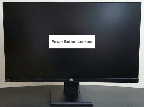 HP monitor Power Button Lockout