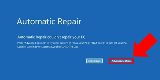 Windows Automatic Repair Advanced Options