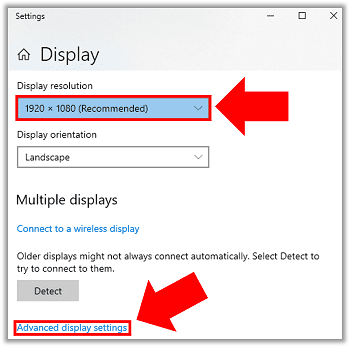 Windows 11 Display Settings.